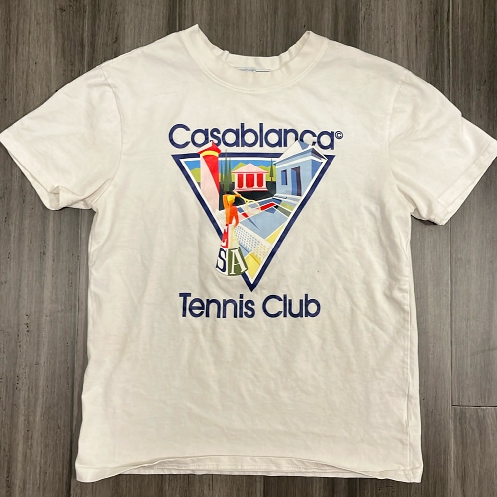 Casablanca Tennis Club Graphic Tee - White